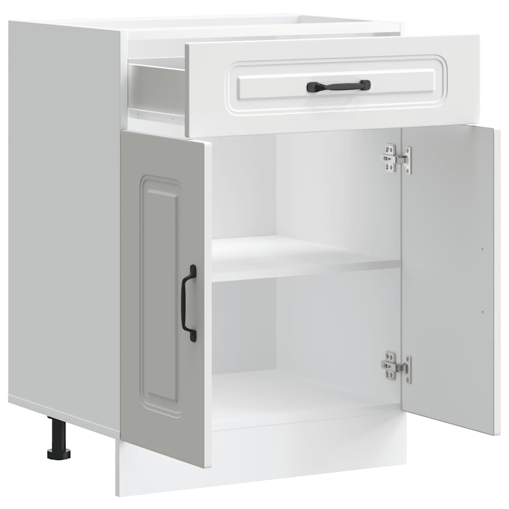 vidaXL ντουλάπι βάσης κουζίνας Kalmar Λευκό από Επεξεργασμένο Ξύλο