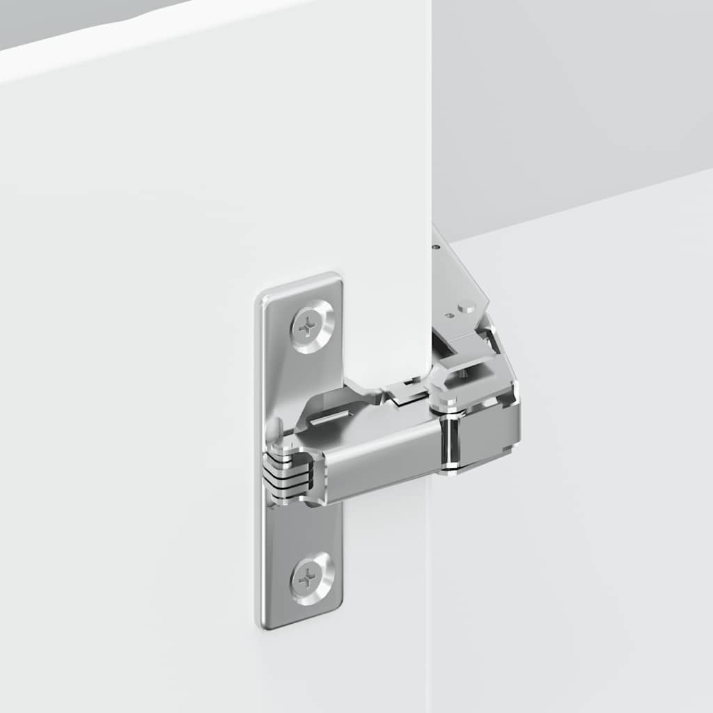 vidaXL Γωνιακό ντουλάπι βάσης κουζίνας Kalmar Γυαλιστ.Λευκό Επεξ. Ξύλο