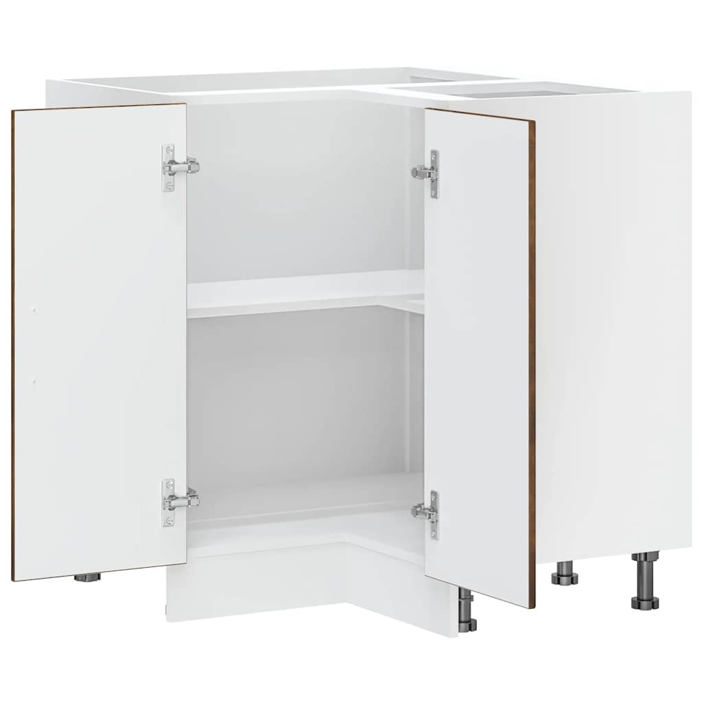 vidaXL Γωνιακό ντουλάπι βάσης κουζίνας Kalmar Καπνιστή Δρυς Επεξ. Ξύλο