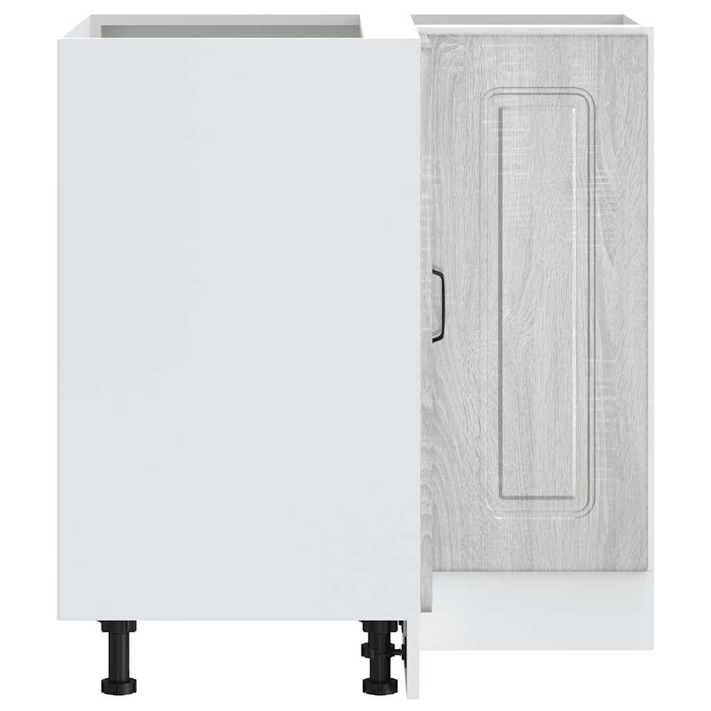 vidaXL Γωνιακό ντουλάπι βάσης κουζίνας Kalmar Γκρι Sonoma Επεξ. Ξύλο