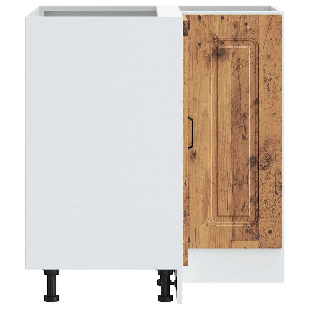 vidaXL Γωνιακό ντουλάπι βάσης κουζίνας Kalmar Παλαιού Ξύλου Επεξ. Ξύλο