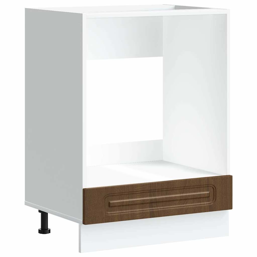 ντουλάπι φούρνου vidaXL "Kalmar" Καφέ δρυς καπλαμά Ξύλο