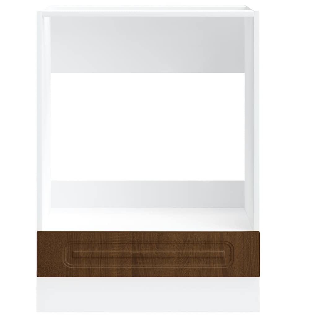 ντουλάπι φούρνου vidaXL "Kalmar" Καφέ δρυς καπλαμά Ξύλο