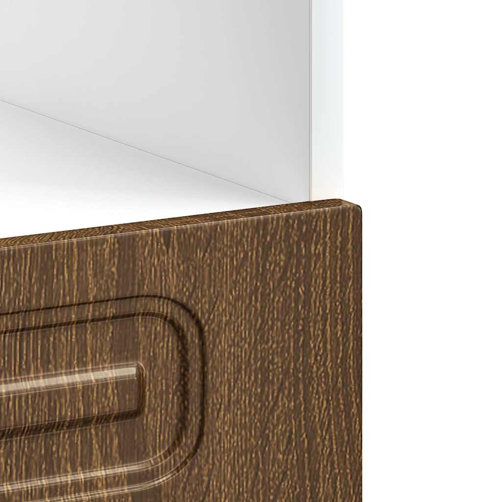 ντουλάπι φούρνου vidaXL "Kalmar" Καφέ δρυς καπλαμά Ξύλο