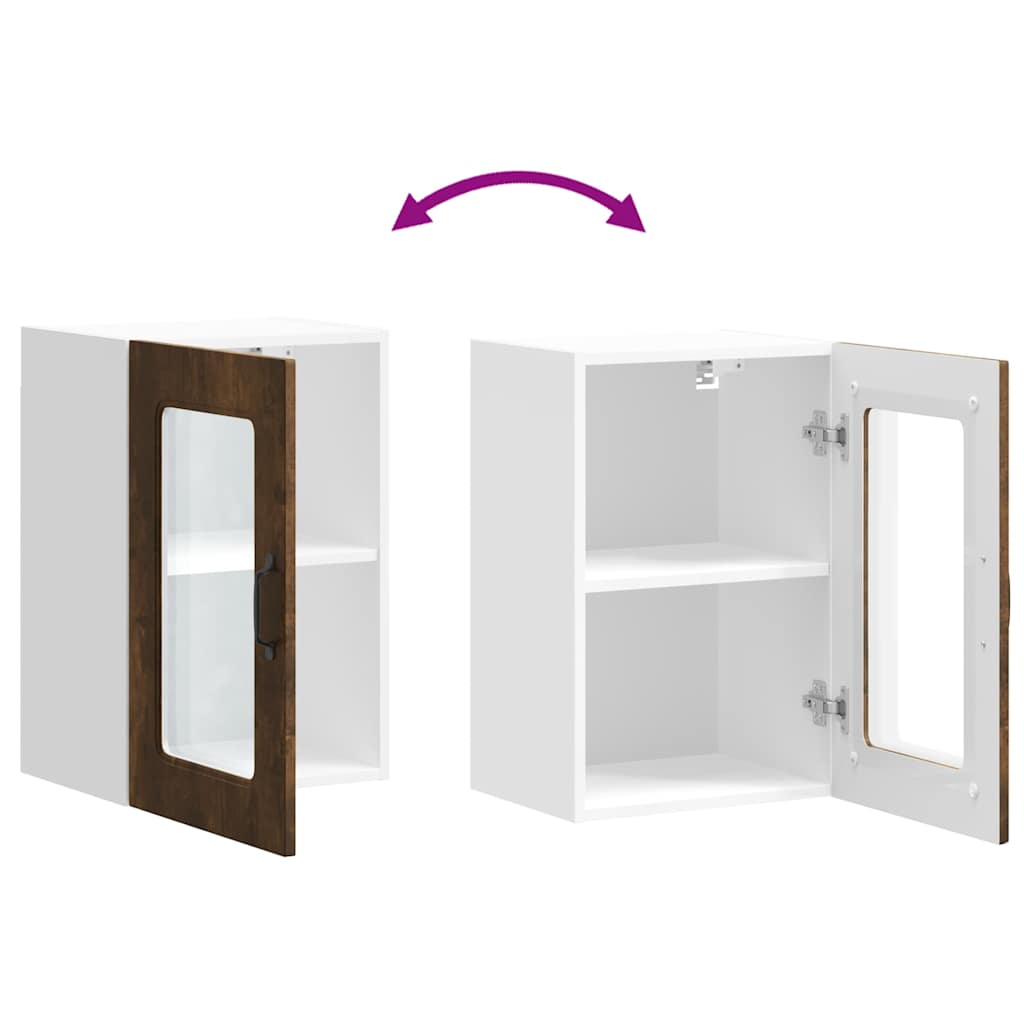 vidaXL Ντουλάπι τοίχου κουζίνας με γυάλινη πόρτα "Kalmar"