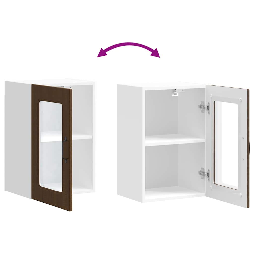 vidaXL Ντουλάπι τοίχου κουζίνας με γυάλινη πόρτα "Kalmar"