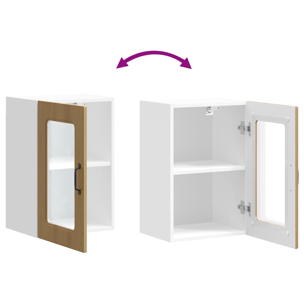 vidaXL Ντουλάπι κουζίνας με γυάλινη πόρτα "Kalmar" Artisan Oak