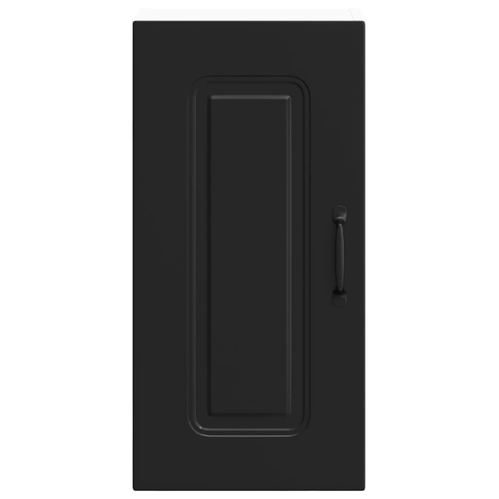 vidaXL ντουλάπι τοίχου κουζίνας "Kalmar" Μαύρο κατασκευασμένο ξύλο