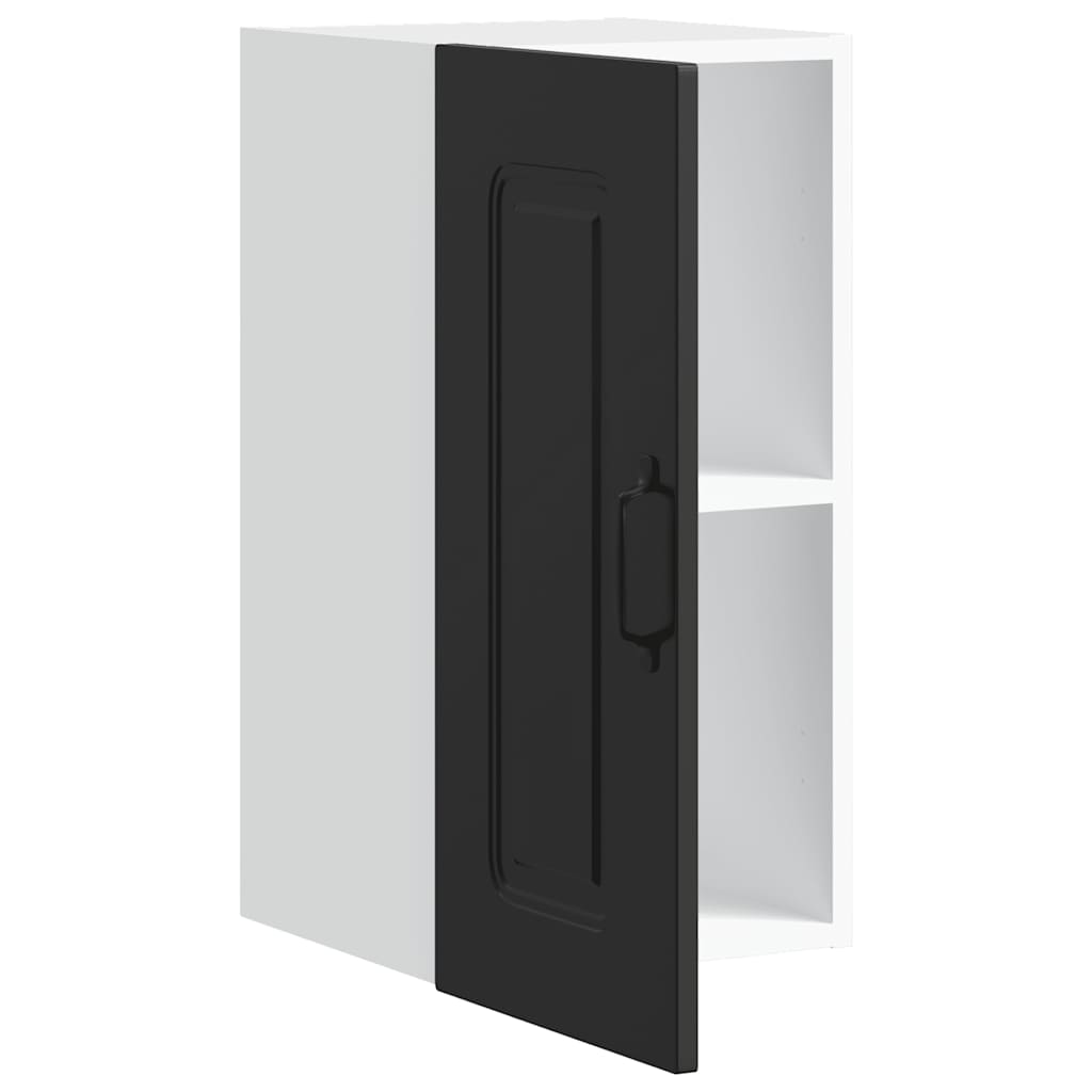 vidaXL ντουλάπι τοίχου κουζίνας "Kalmar" Μαύρο κατασκευασμένο ξύλο