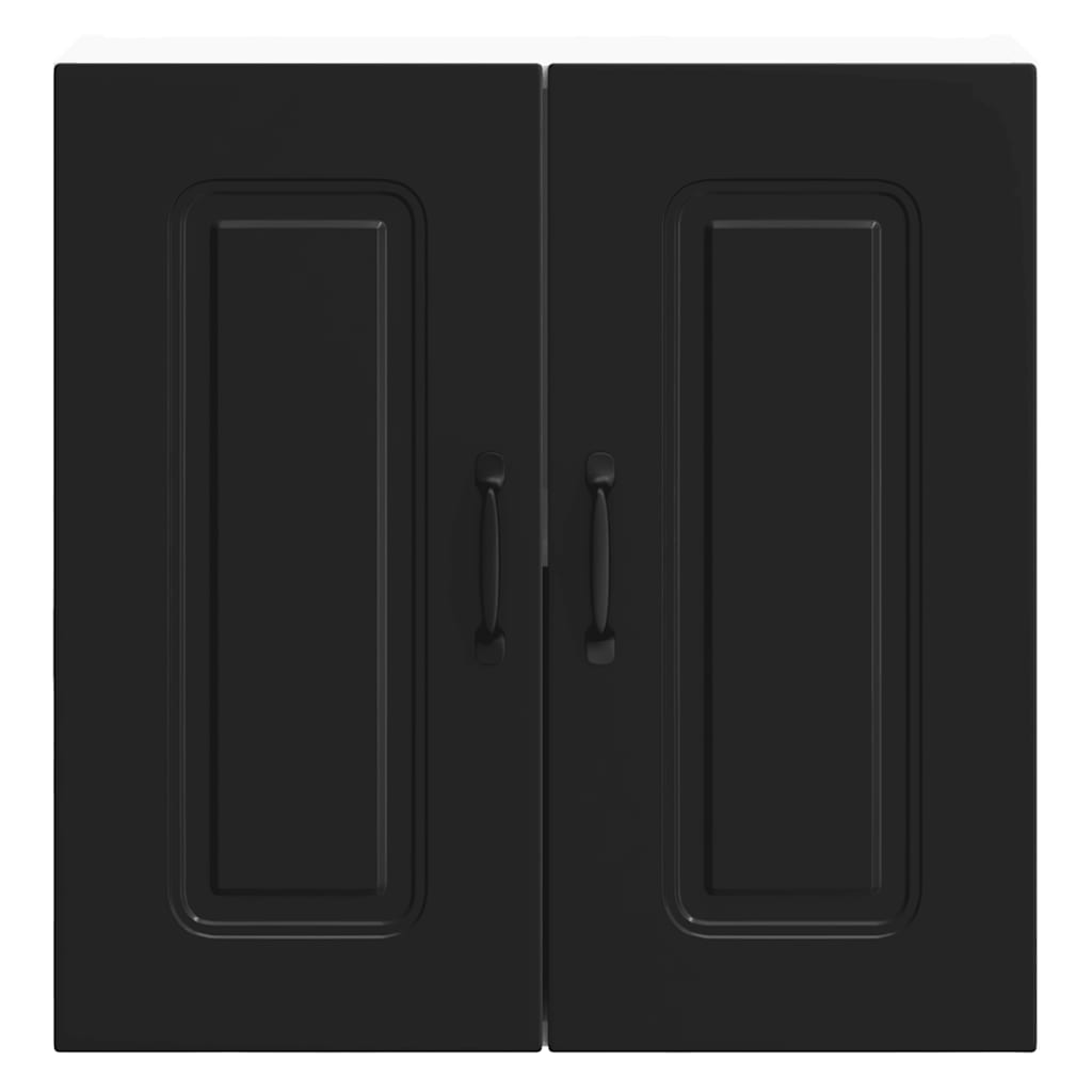 vidaXL ντουλάπι τοίχου κουζίνας "Kalmar" Μαύρο κατασκευασμένο ξύλο