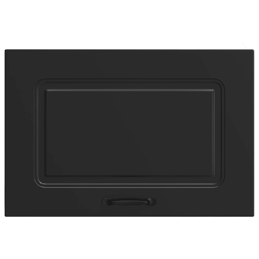 vidaXL ντουλάπι τοίχου κουζίνας "Kalmar" Μαύρο κατασκευασμένο ξύλο