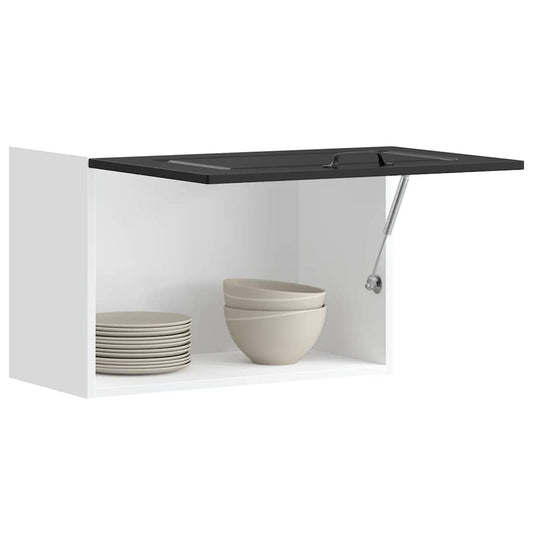 vidaXL ντουλάπι τοίχου κουζίνας "Kalmar" Μαύρο κατασκευασμένο ξύλο