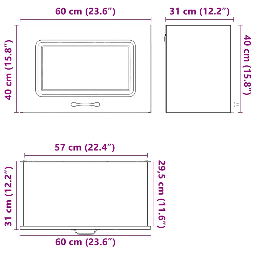 vidaXL ντουλάπι τοίχου κουζίνας "Kalmar" Sonoma Oak Engineered Wood