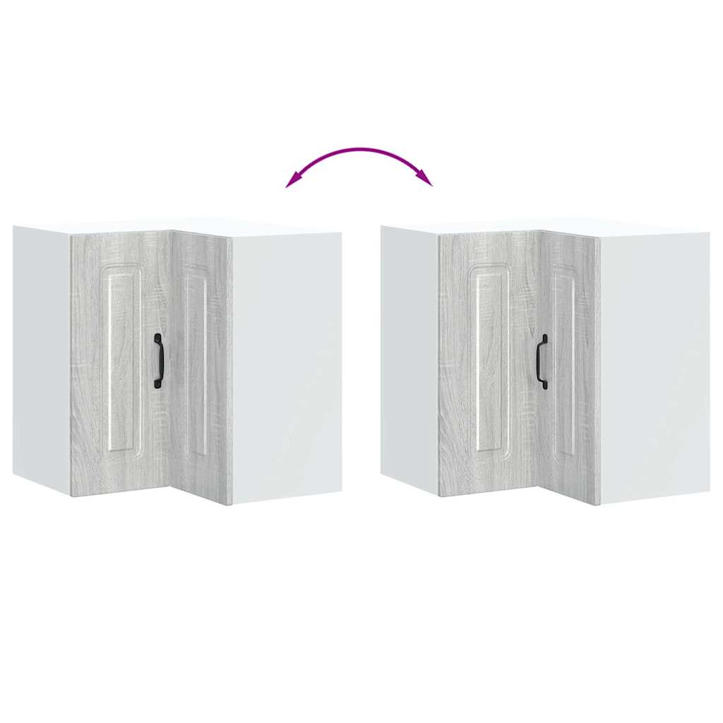 vidaXL Γωνιακό ντουλάπι κουζίνας τοίχου "Kalmar" Γκρι Sonoma