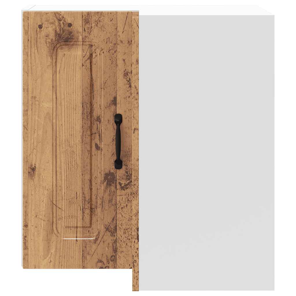 vidaXL Γωνιακό ντουλάπι κουζίνας "Kalmar" Παλιό ξύλο Μηχανουργικό ξύλο