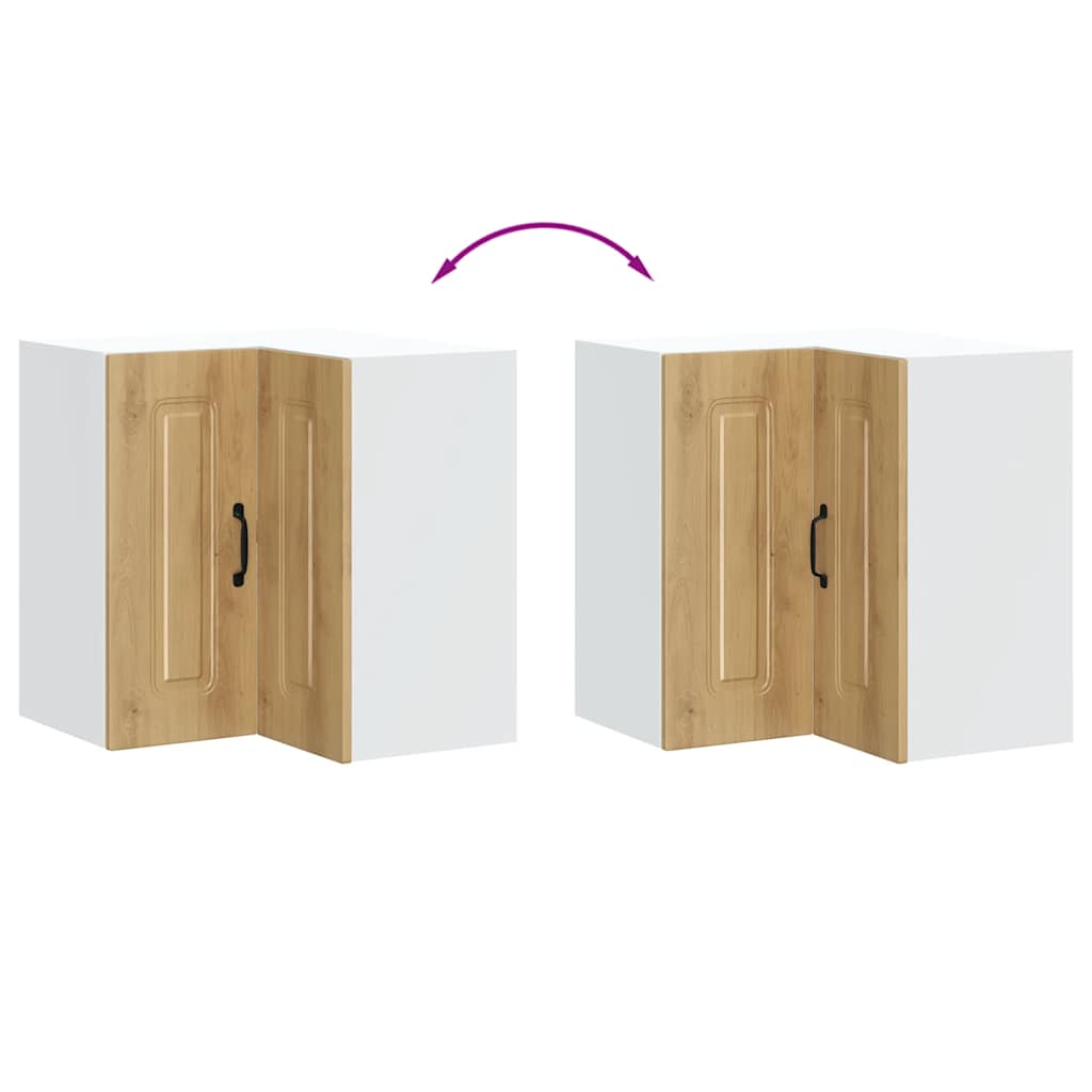 vidaXL Γωνιακό ντουλάπι κουζίνας "Kalmar" Artisan Oak Engineered Wood