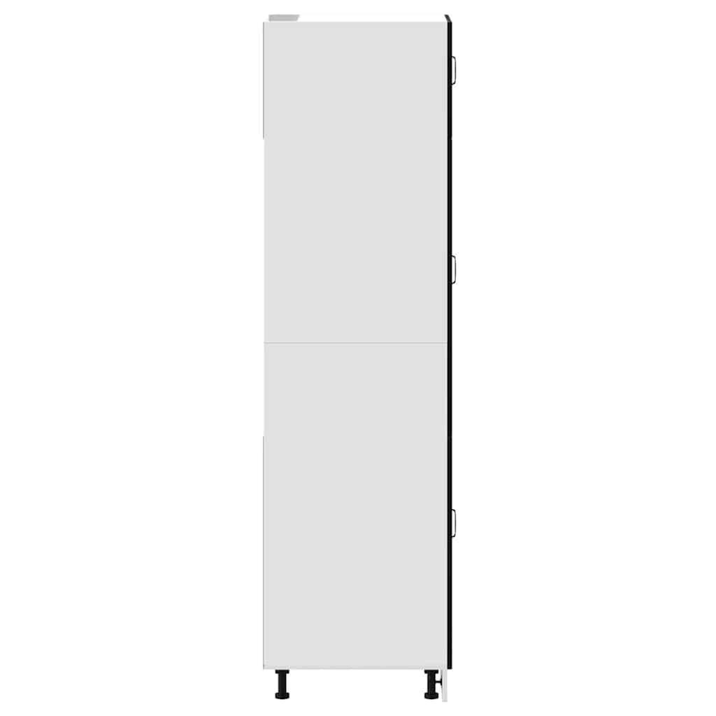 vidaXL Ντουλάπι κουζίνας "Kalmar" Μαύρο μηχανουργικό ξύλο