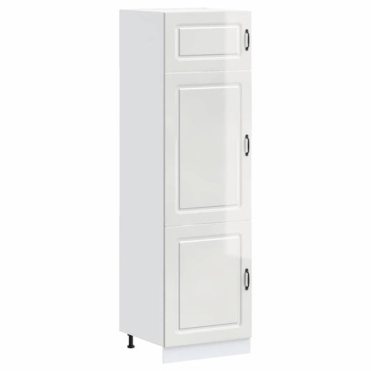 vidaXL Ντουλάπι κουζίνας "Kalmar" High Gloss White Engineered Wood