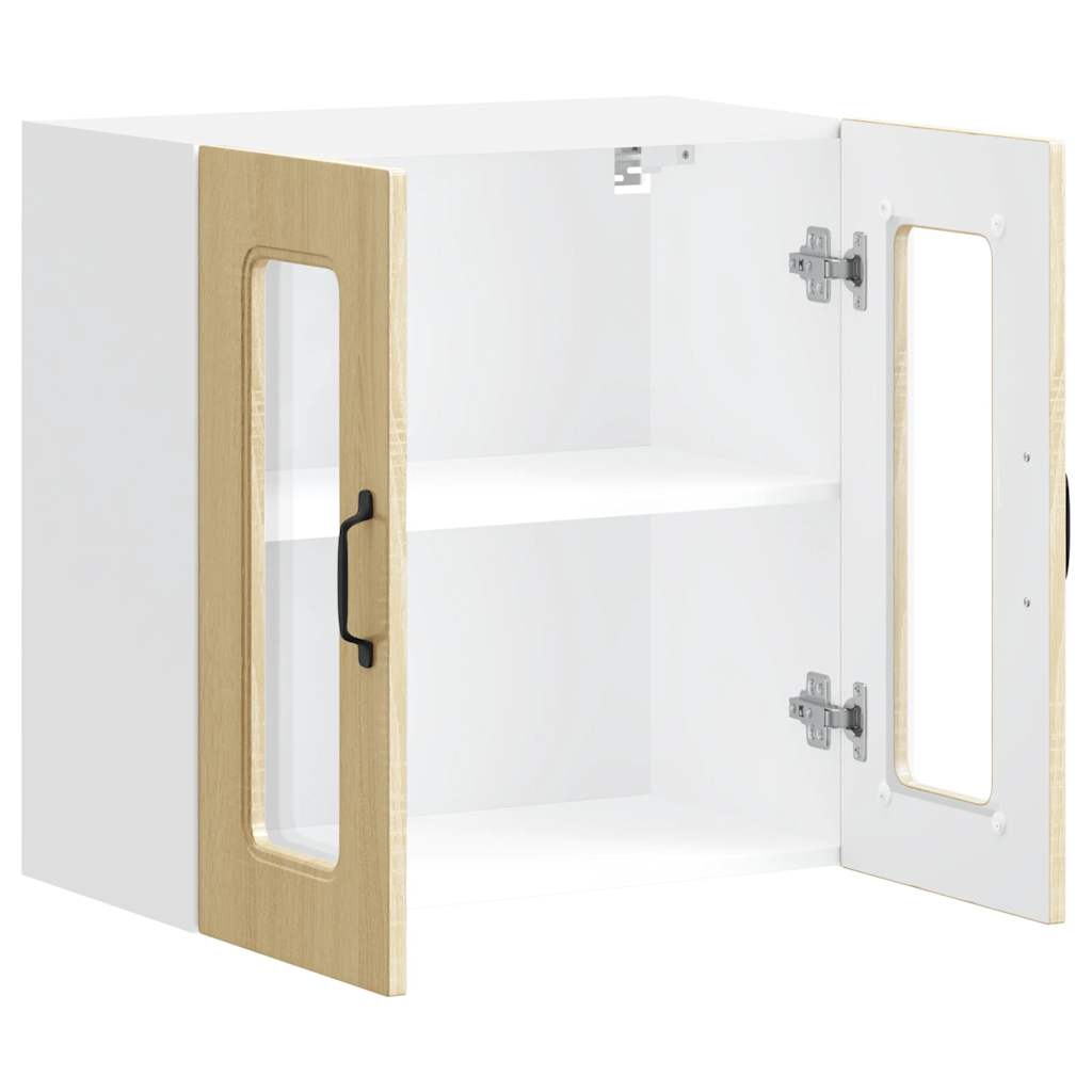 vidaXL ντουλάπι κουζίνας με γυάλινη πόρτα "Kalmar" Sonoma Oak