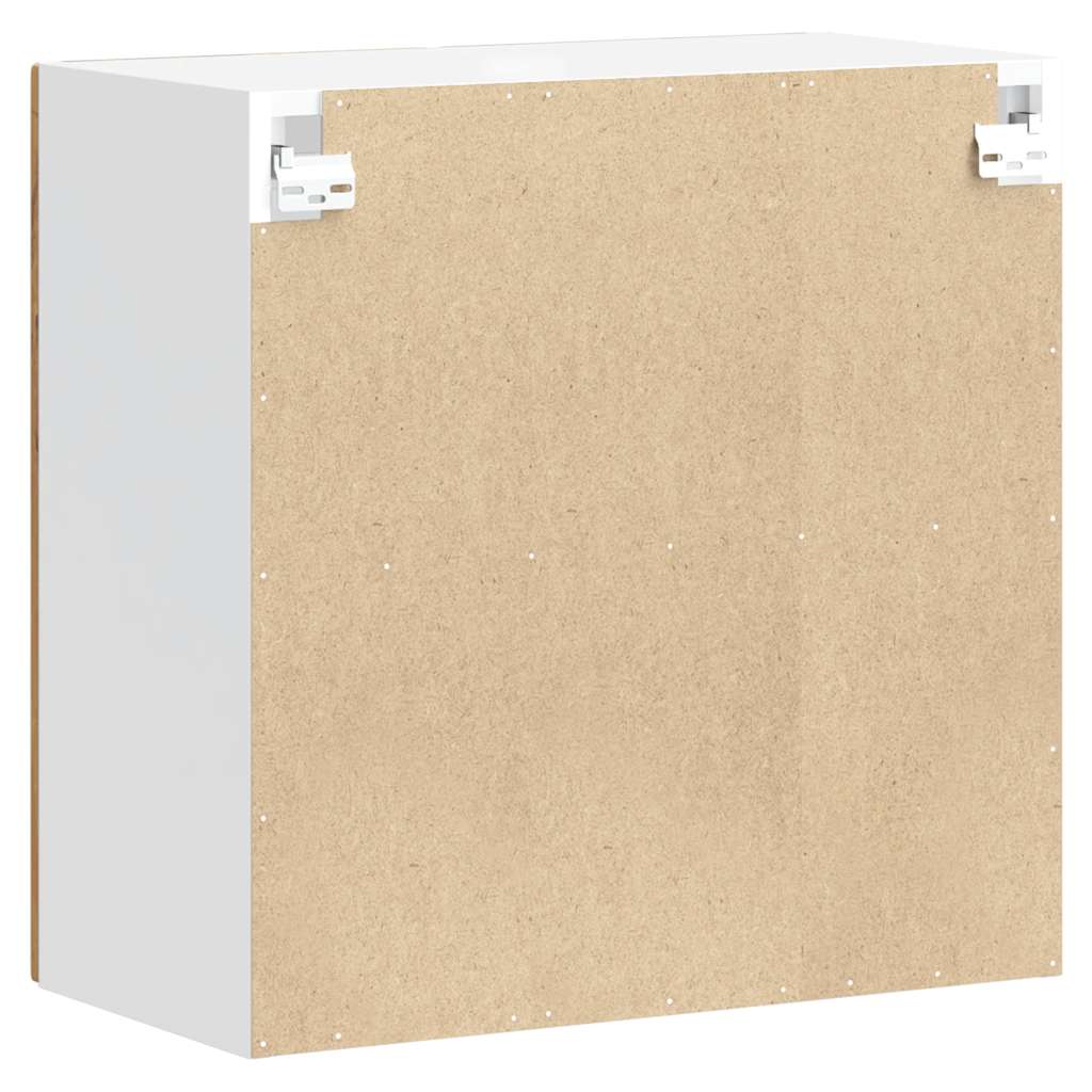 vidaXL Ντουλάπι τοίχου κουζίνας με γυάλινη πόρτα "Kalmar" Παλιό ξύλο