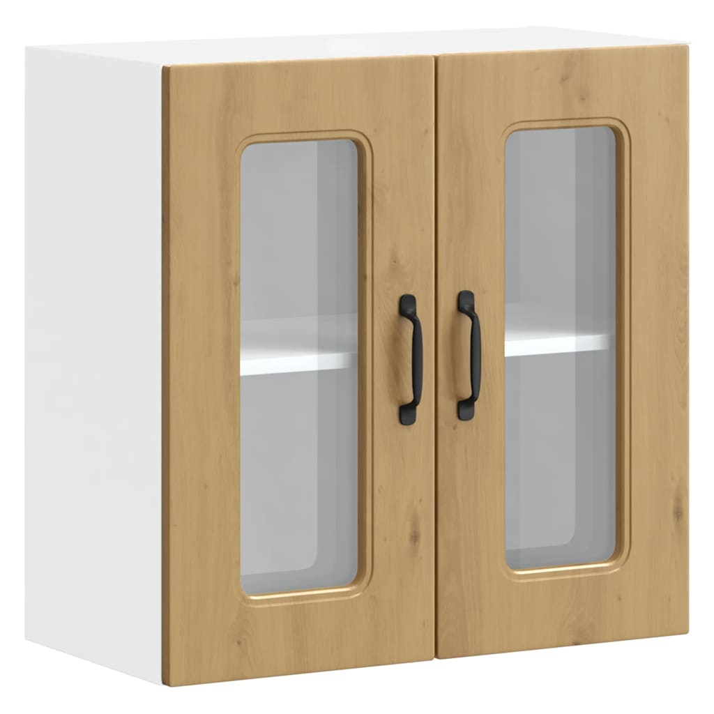 vidaXL Ντουλάπι κουζίνας με γυάλινη πόρτα "Kalmar" Artisan Oak