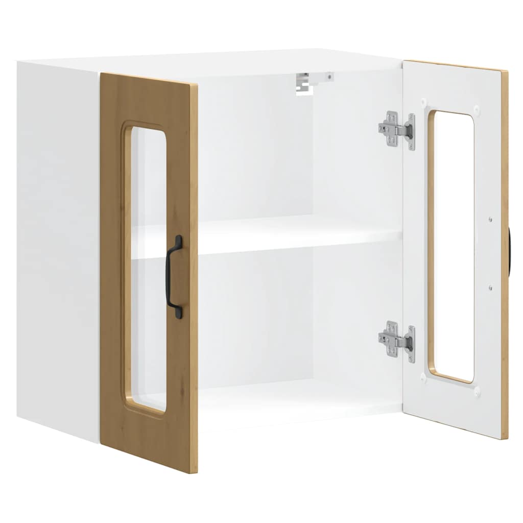 vidaXL Ντουλάπι κουζίνας με γυάλινη πόρτα "Kalmar" Artisan Oak