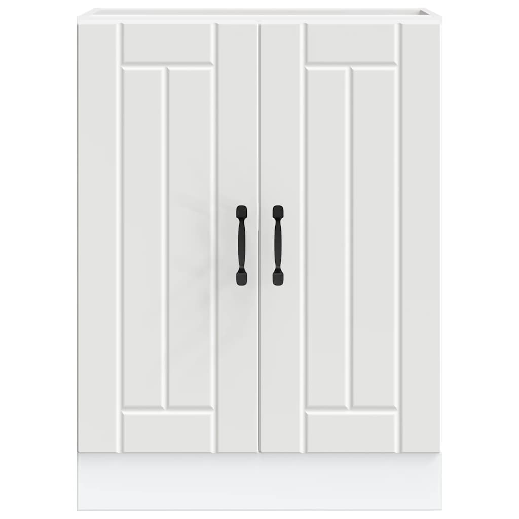 vidaXL Ντουλάπι βάσης νεροχύτη "Lucca" Λευκό κατασκευασμένο ξύλο