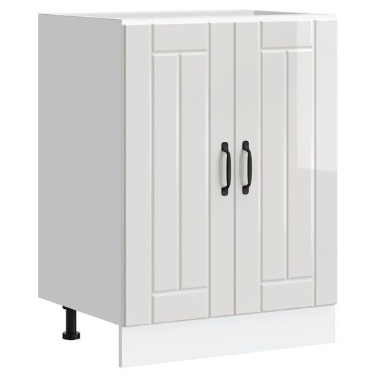 vidaXL Ντουλάπι βάσης νεροχύτη "Lucca" High Gloss White