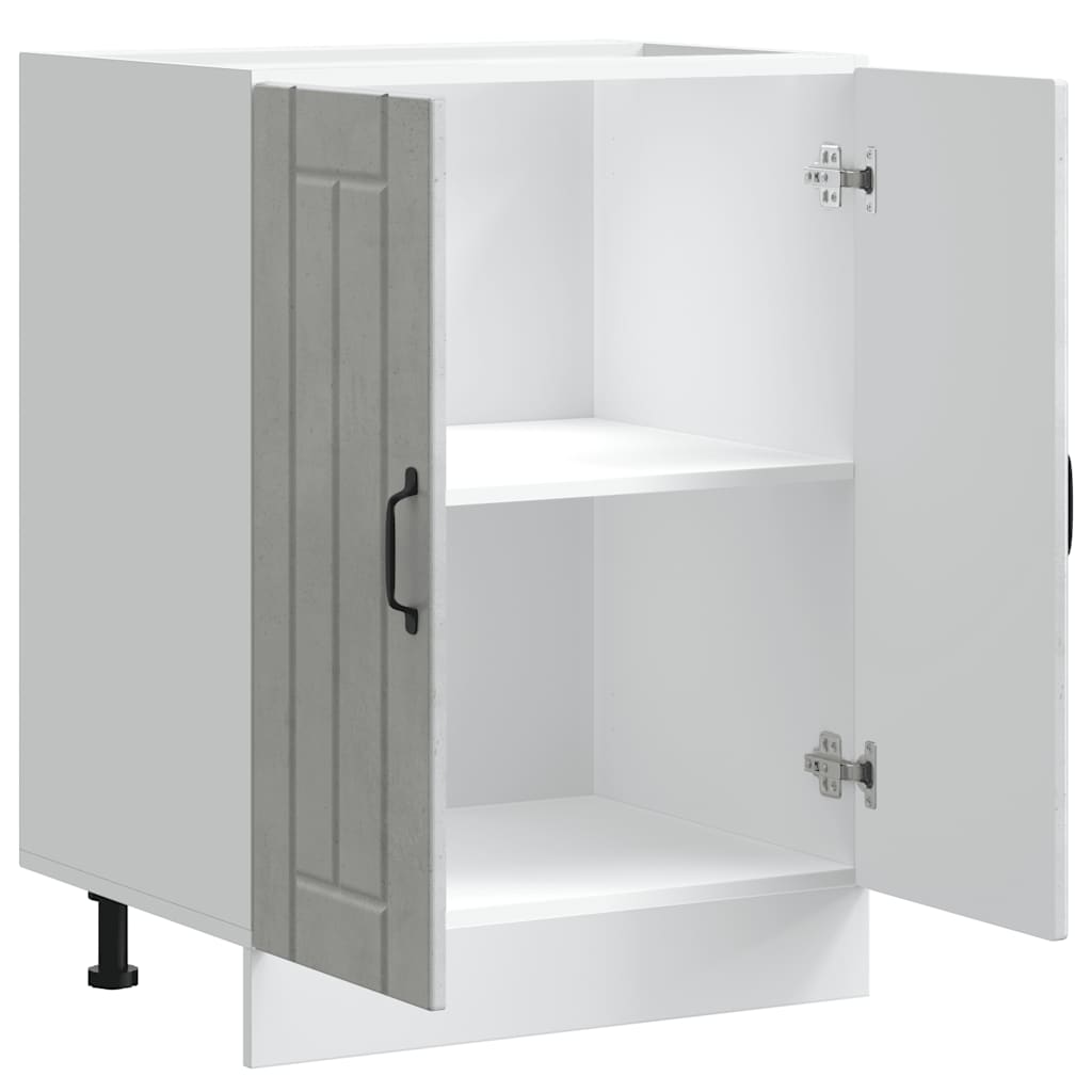 vidaXL Ντουλάπι βάσης νεροχύτη "Lucca" Σκυρόδεμα Γκρι Τεχνητό ξύλο