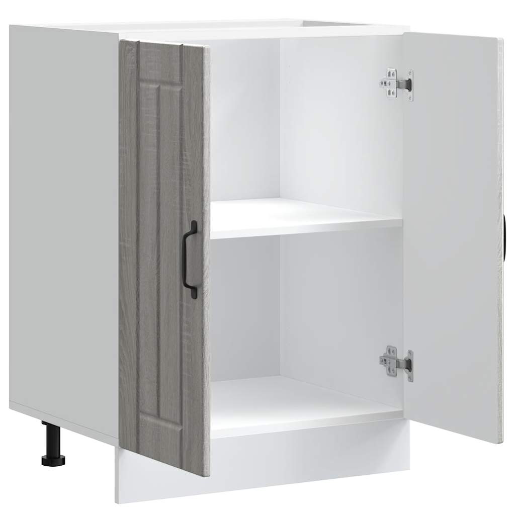vidaXL Ντουλάπι βάσης νεροχύτη "Lucca" Γκρι Sonoma Κατασκευασμένο ξύλο