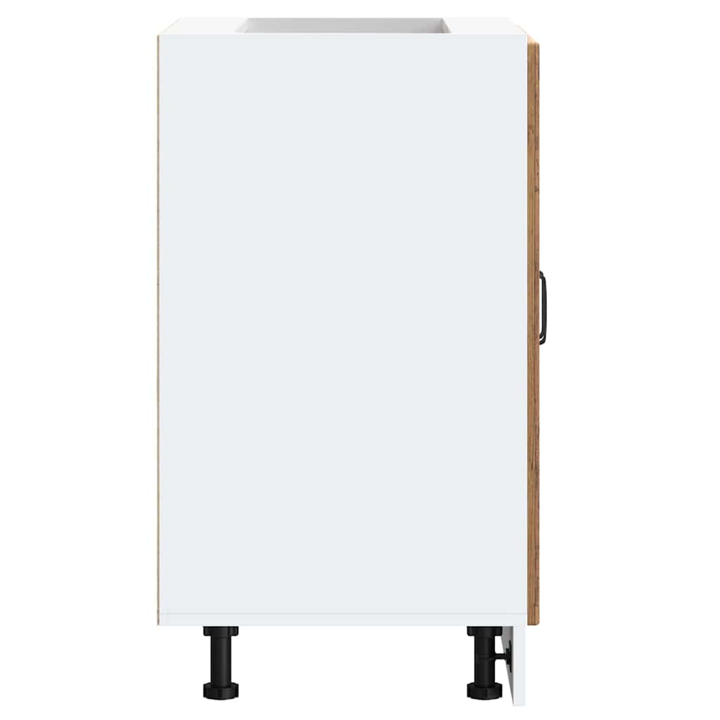 vidaXL νιπτήρας ντουλάπι βάσης "Lucca" Παλιό ξύλο μηχανουργικό ξύλο