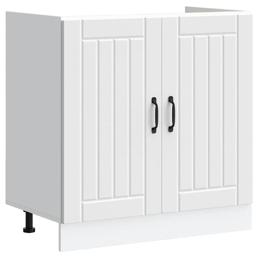 vidaXL Ντουλάπι βάσης νεροχύτη "Lucca" Λευκό κατασκευασμένο ξύλο