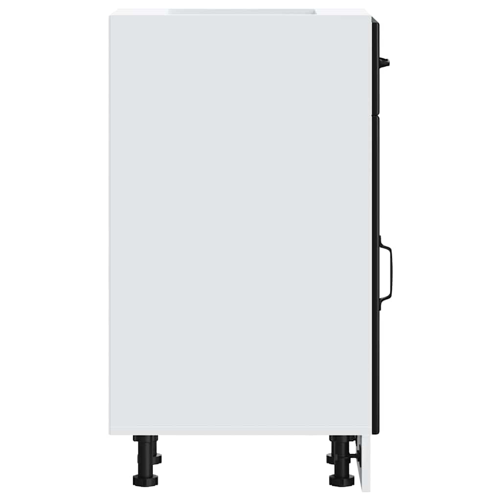 vidaXL ντουλάπι βάσης κουζίνας Lucca Μαύρο κατασκευασμένο ξύλο