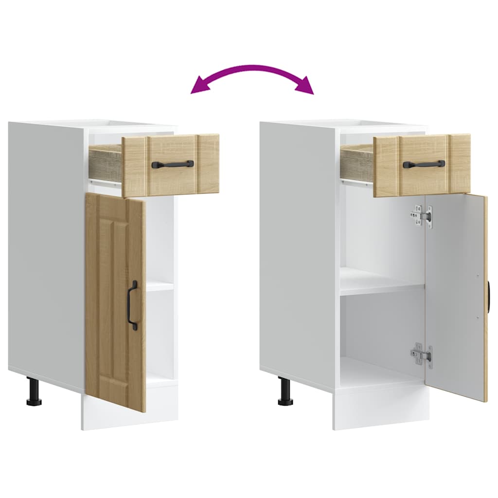 vidaXL ντουλάπι βάσης κουζίνας Lucca Δρυς sonoma κατασκευασμένο ξύλο