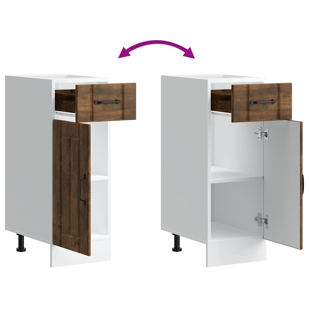 vidaXL ντουλάπι βάσης κουζίνας Lucca Καπνιστή βελανιδιά