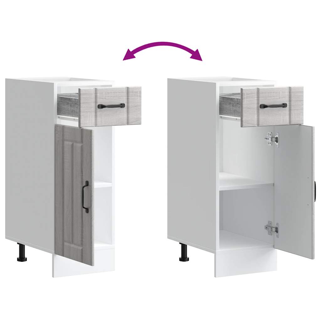 vidaXL ντουλάπι βάσης κουζίνας Lucca Γκρίζο Σονόμα κατασκευασμένο ξύλο