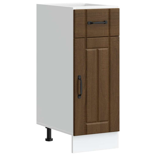 vidaXL ντουλάπι βάσης κουζίνας Lucca Καφέ Δρυς κατασκευασμένο ξύλο