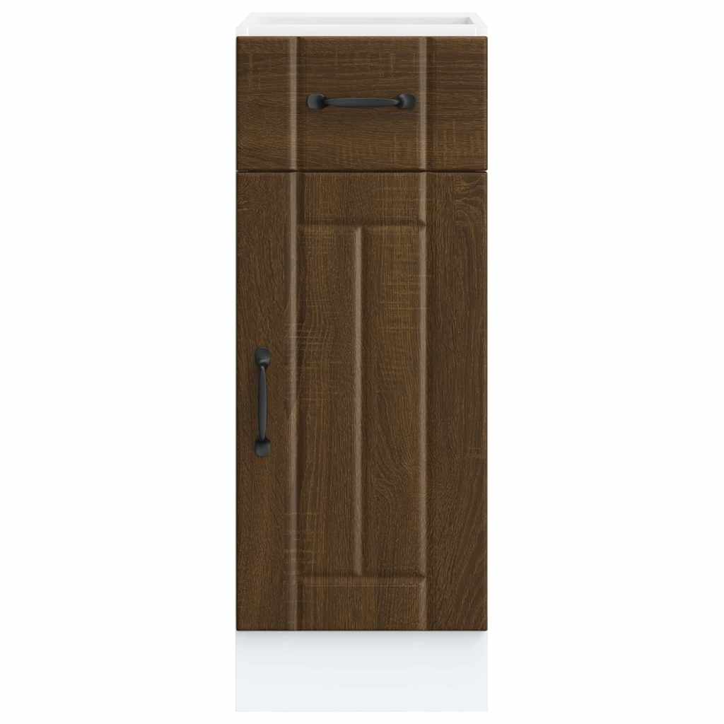 vidaXL ντουλάπι βάσης κουζίνας Lucca Καφέ Δρυς κατασκευασμένο ξύλο