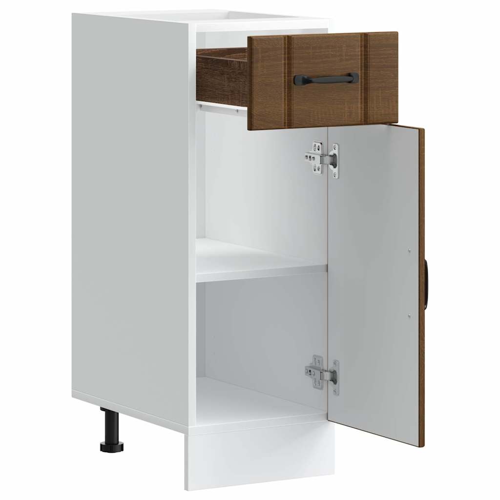 vidaXL ντουλάπι βάσης κουζίνας Lucca Καφέ Δρυς κατασκευασμένο ξύλο