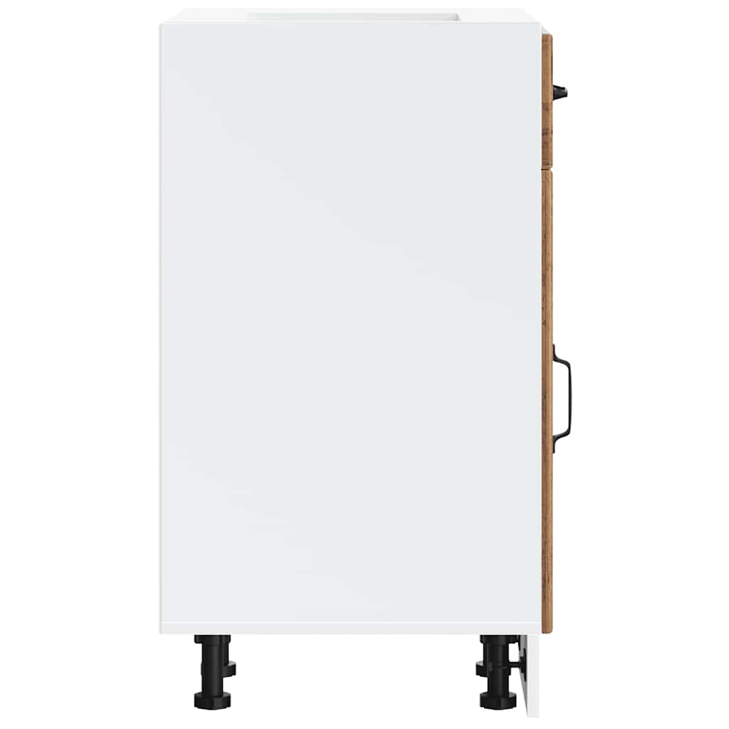 vidaXL ντουλάπι βάσης κουζίνας Lucca Παλαιό ξύλο κατασκευασμένο ξύλο