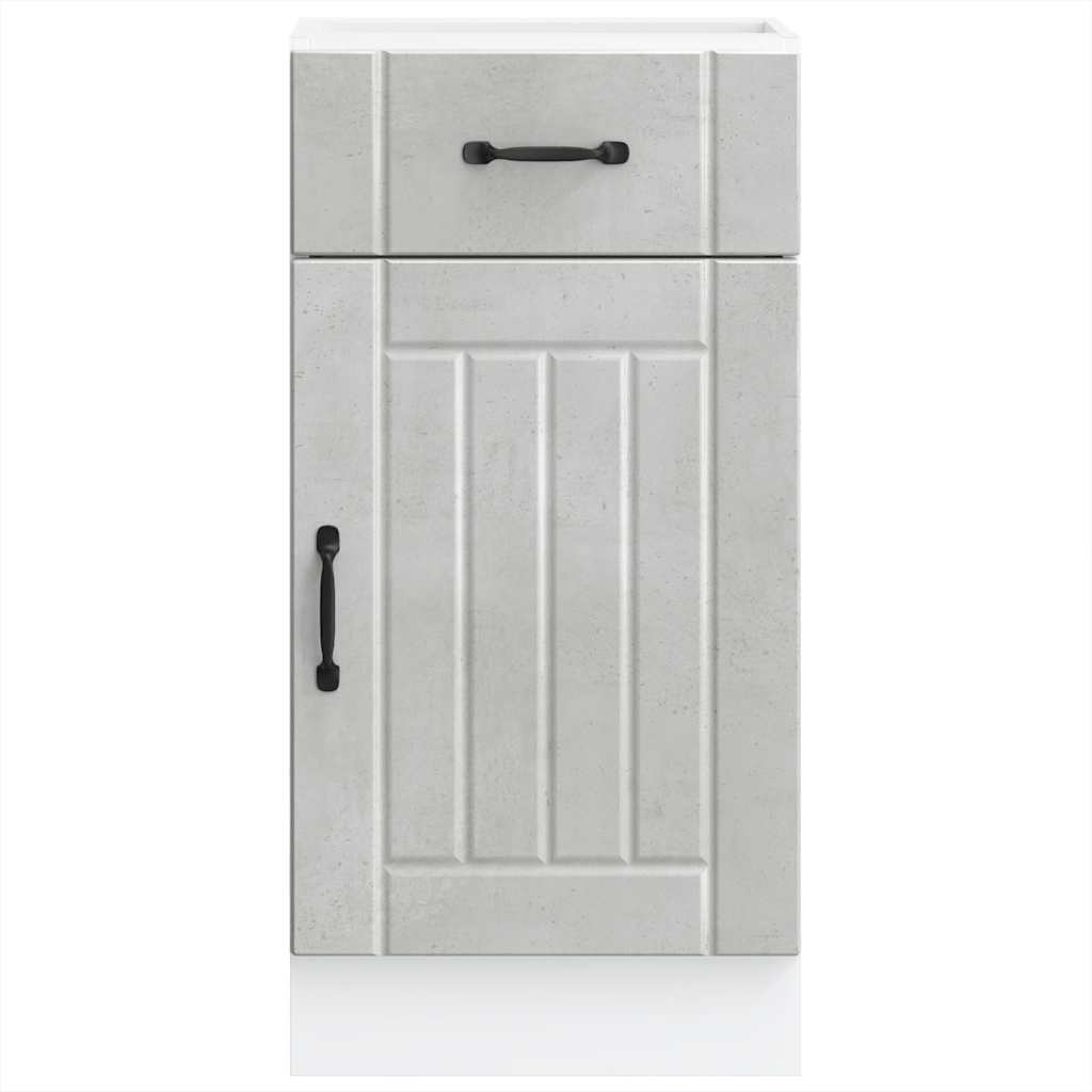 vidaXL ντουλάπι βάσης κουζίνας Lucca Μπετόν Γκρι κατασκευασμένο ξύλο