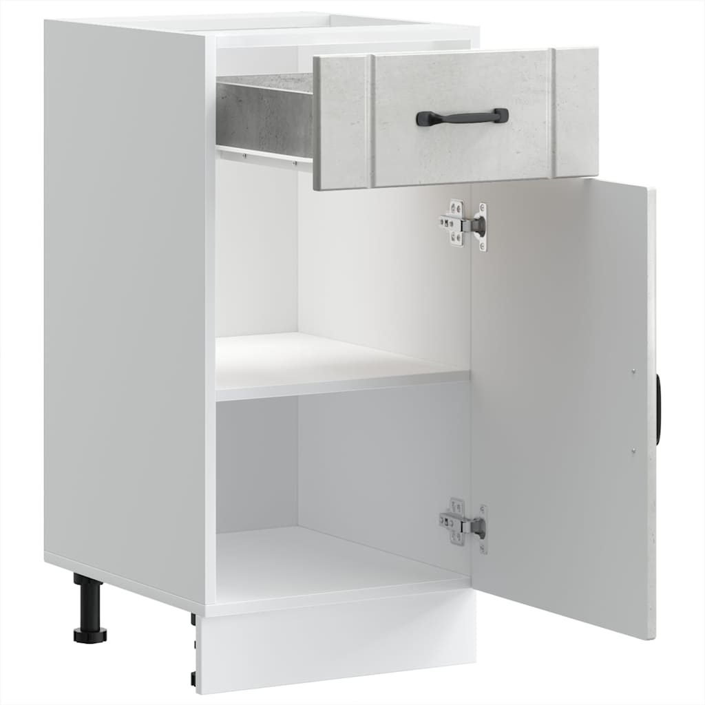 vidaXL ντουλάπι βάσης κουζίνας Lucca Μπετόν Γκρι κατασκευασμένο ξύλο