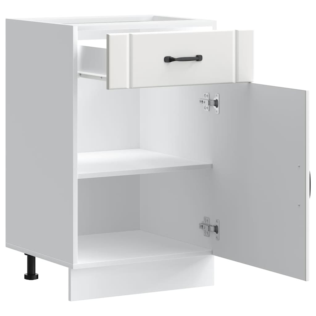 vidaXL ντουλάπι βάσης κουζίνας Lucca Λευκό κατασκευασμένο ξύλο