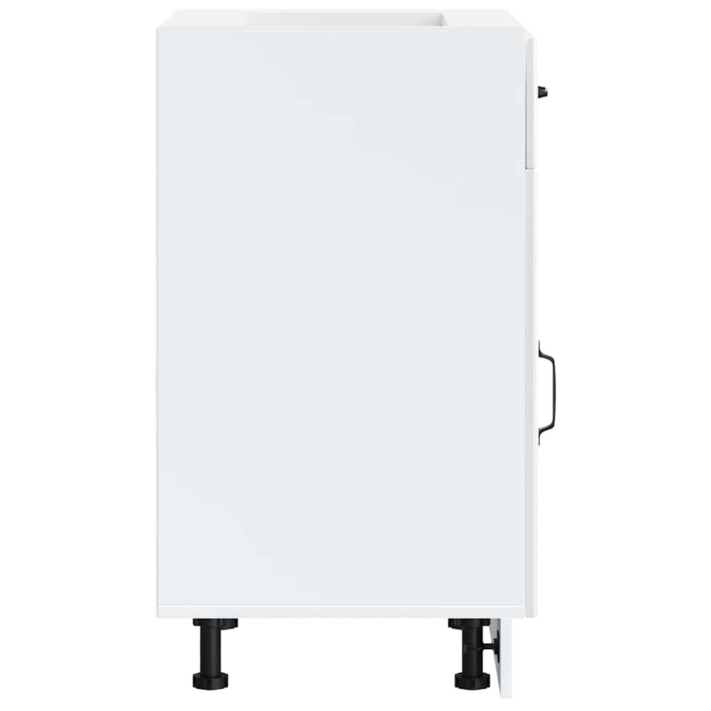 vidaXL ντουλάπι βάσης κουζίνας Lucca Λευκό Υψηλής στιλπνότητας