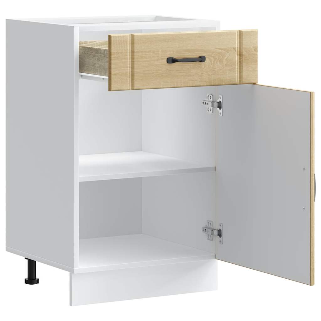 vidaXL ντουλάπι βάσης κουζίνας Lucca Δρυς sonoma κατασκευασμένο ξύλο
