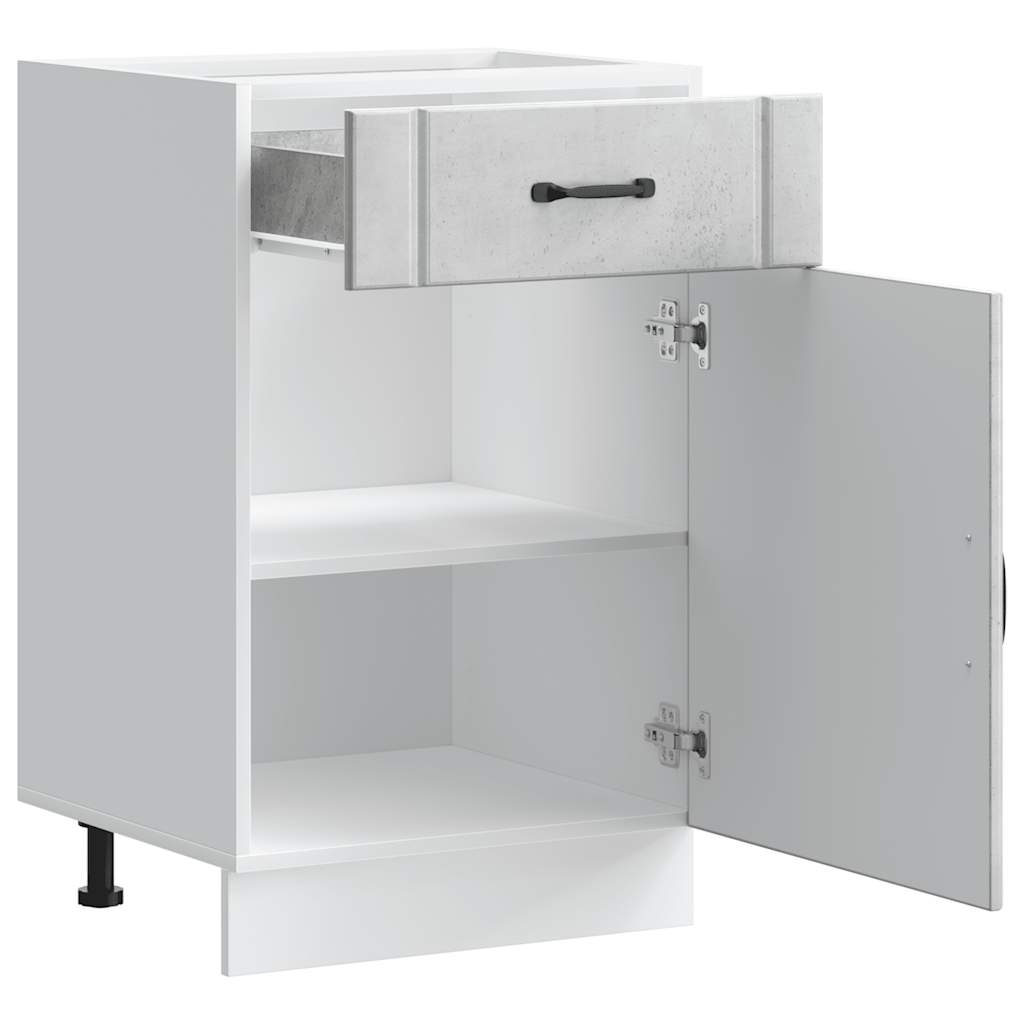 vidaXL ντουλάπι βάσης κουζίνας Lucca Μπετόν Γκρι κατασκευασμένο ξύλο