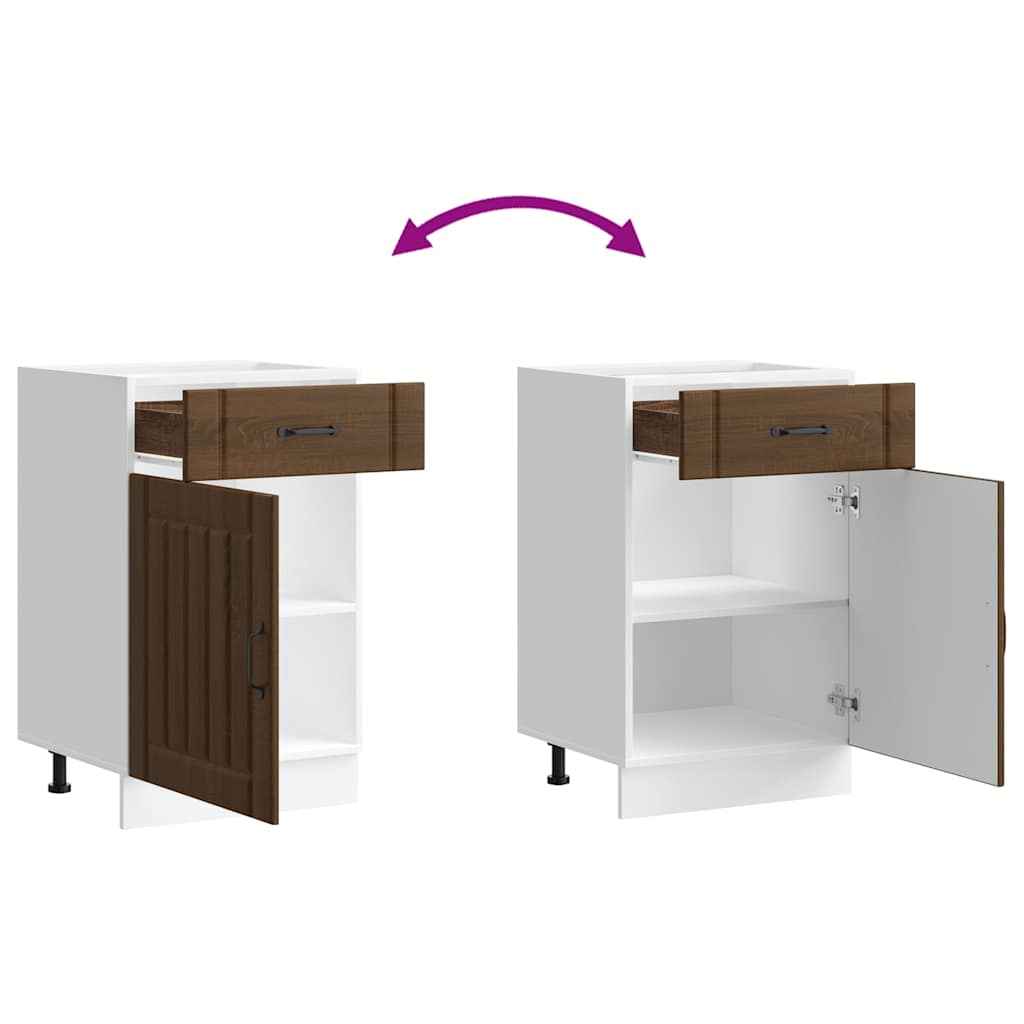 vidaXL ντουλάπι βάσης κουζίνας Lucca Γκρίζο Σονόμα κατασκευασμένο ξύλο