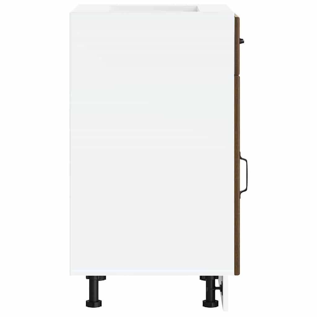 vidaXL ντουλάπι βάσης κουζίνας Lucca Καφέ Δρυς κατασκευασμένο ξύλο