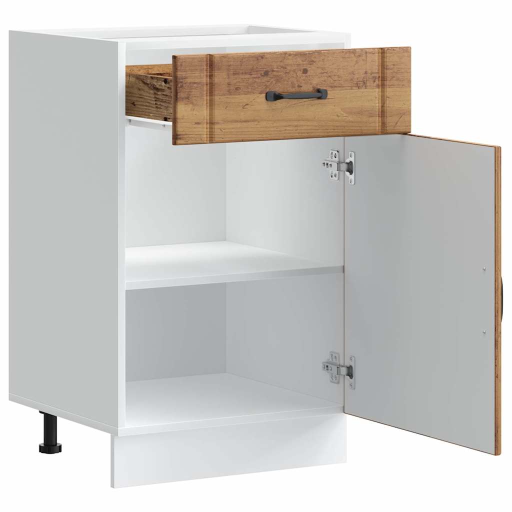 vidaXL ντουλάπι βάσης κουζίνας Lucca Παλαιό ξύλο κατασκευασμένο ξύλο