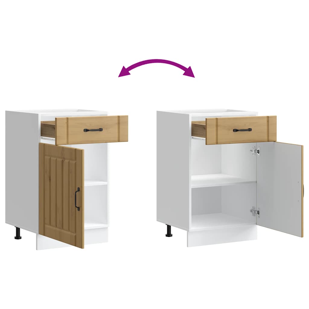 vidaXL ντουλάπι βάσης κουζίνας Lucca Δρυς τεχνίτης κατασκευασμένο ξύλο